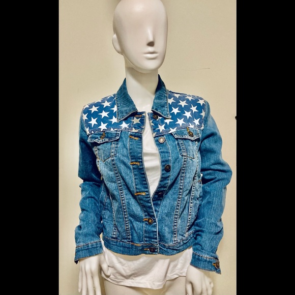 🇺🇸🇺🇸 FOREVER 21 Premium Denim USA Jacket🇺🇸🇺🇸 - Picture 6 of 16